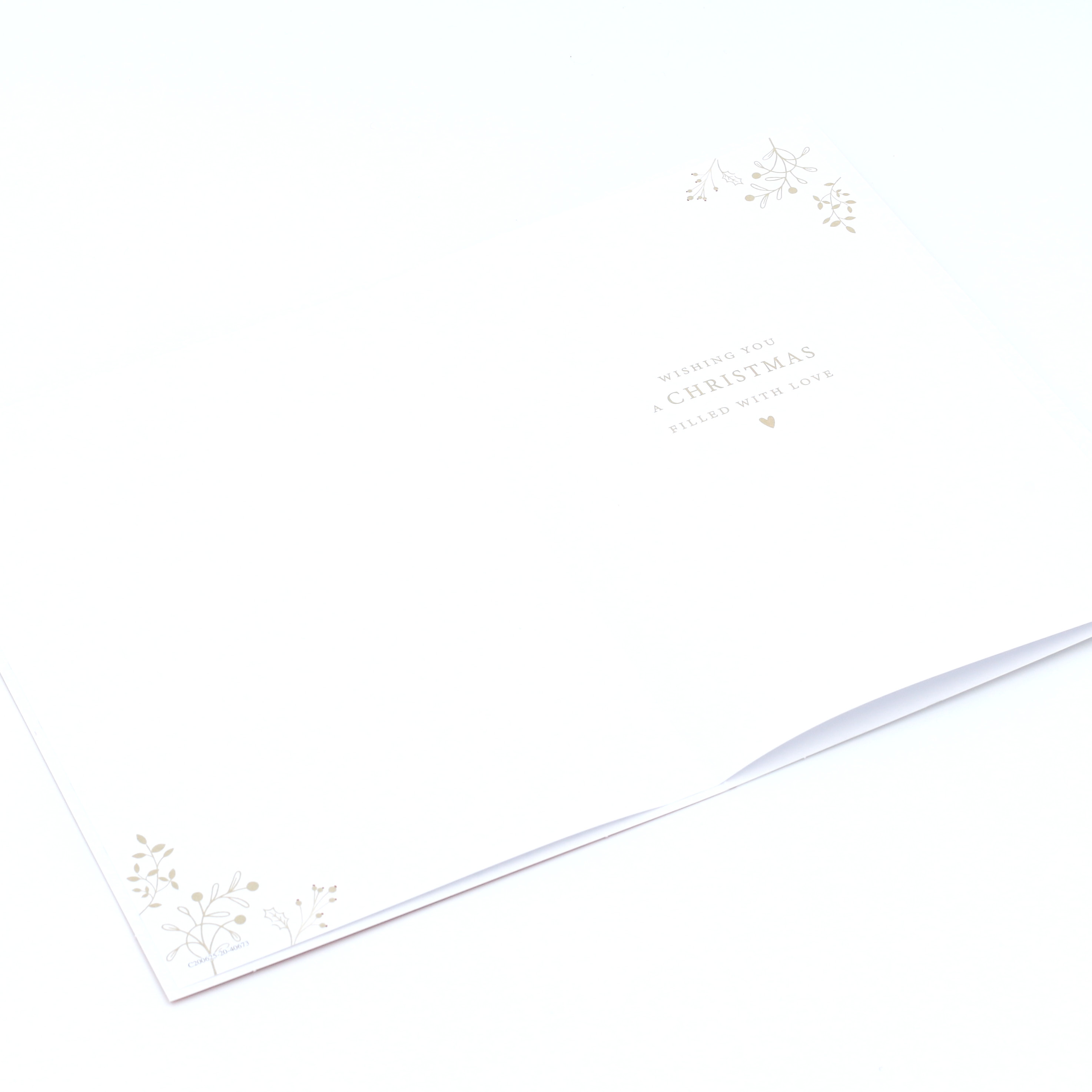 Christmas Card - Nan And Grandad, Traditional Red Heart