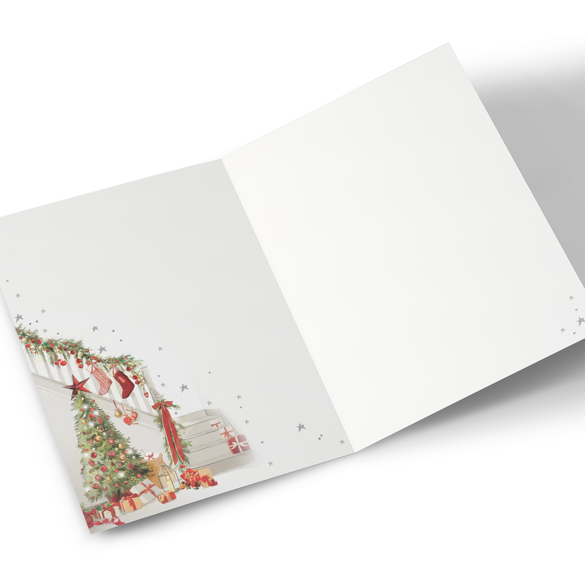 Personalised Christmas Card - Staircase with Tree