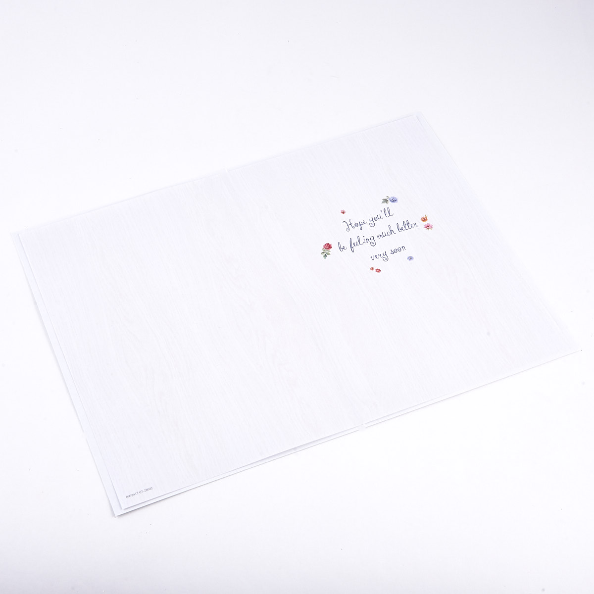 Get Well Soon Card - Flower Text