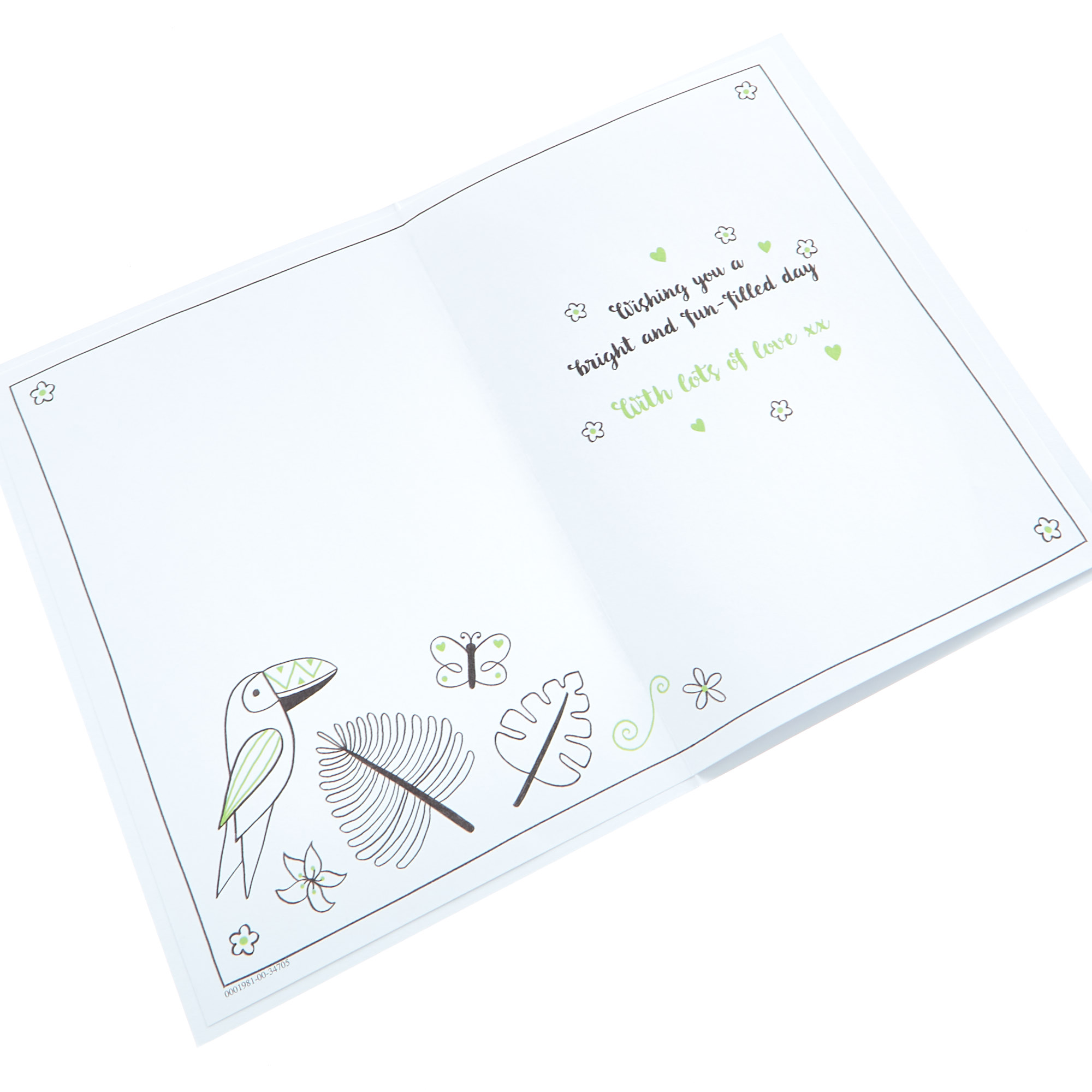 Colour-In Birthday Card - Niece (With Stickers)