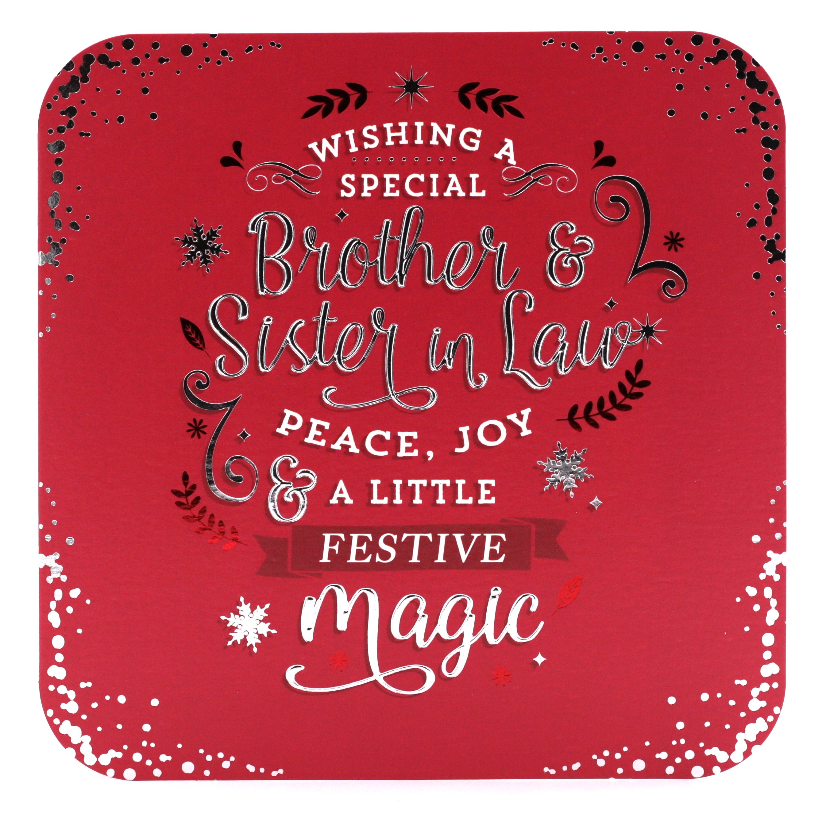 Platinum Collection Christmas Card - Brother & Sister In Law