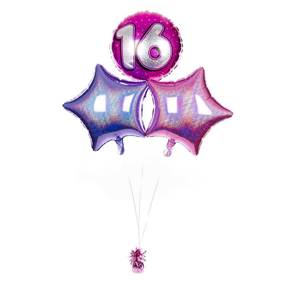 Pink 16 Balloon Bouquet - DELIVERED INFLATED!