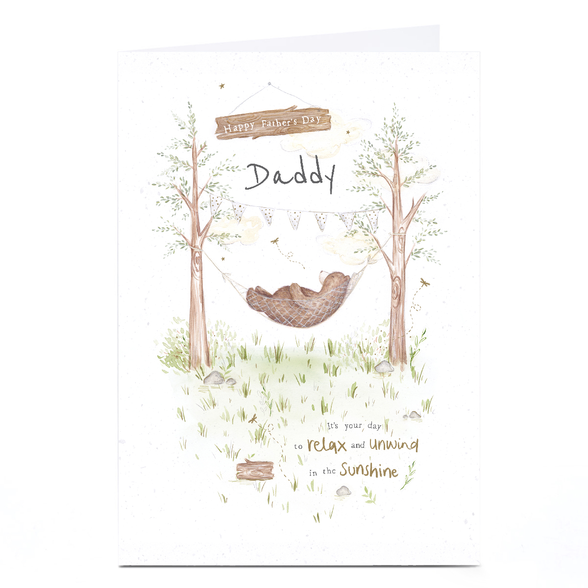 Personalised Father's Day Card - Daddy bear Card