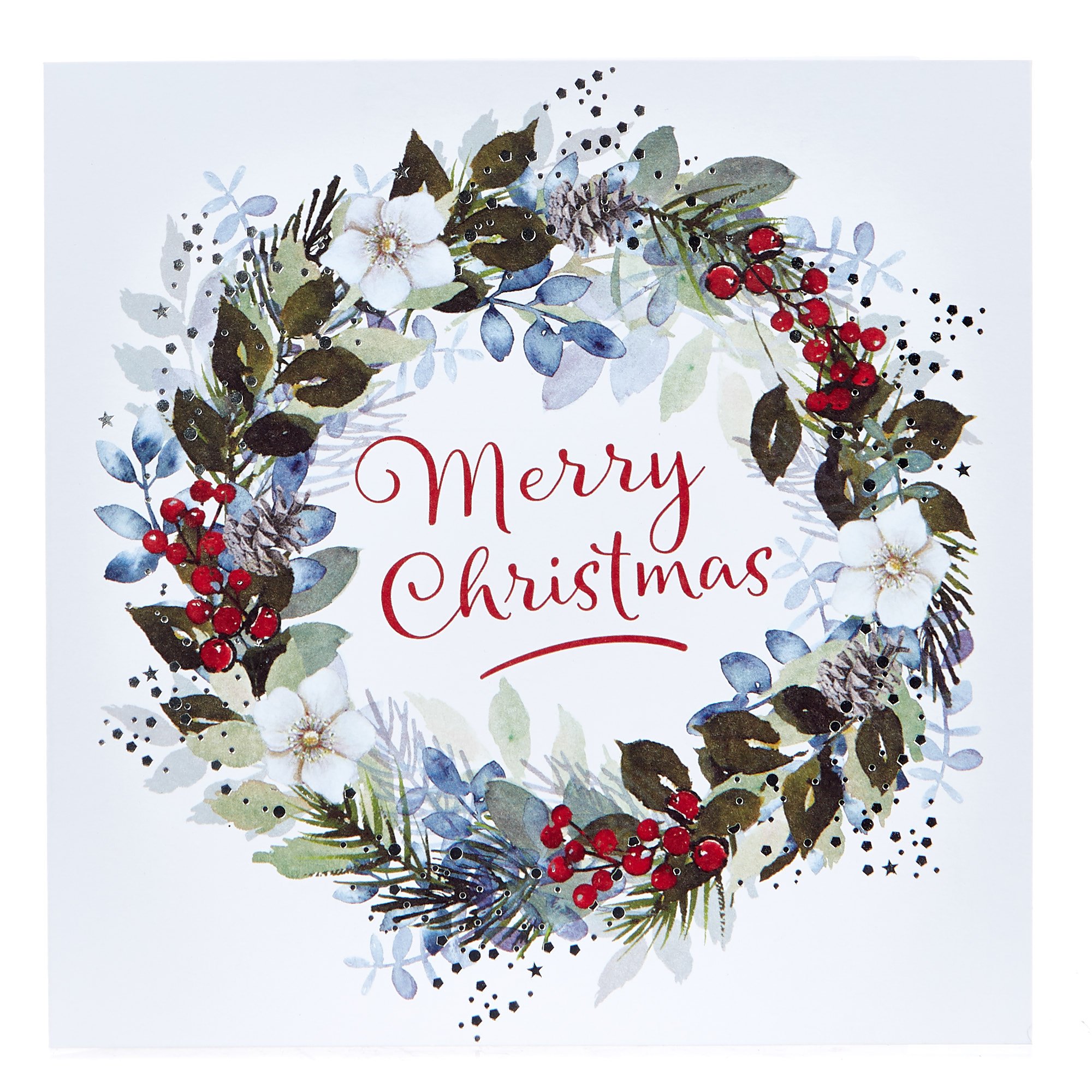 Charity Christmas Cards - Wreath & Robin (Pack of 16) 
