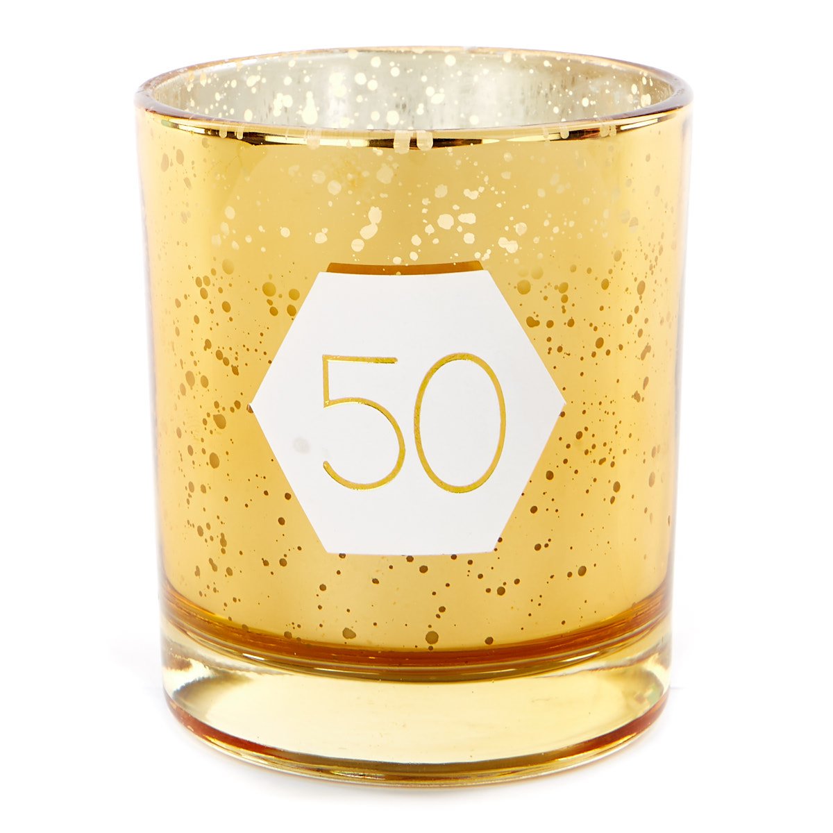 Gold Vanilla Scented 50th Birthday Candle
