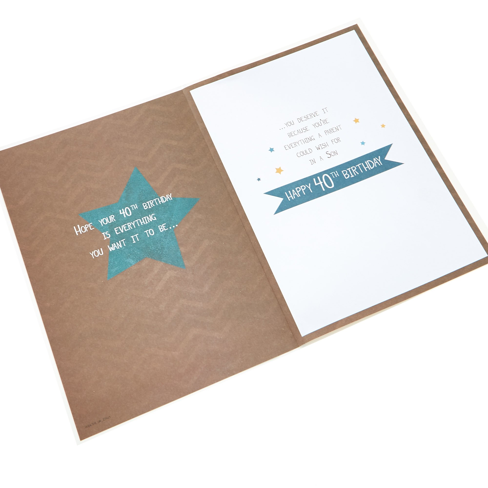 40th Birthday Card - Son Now You're 40