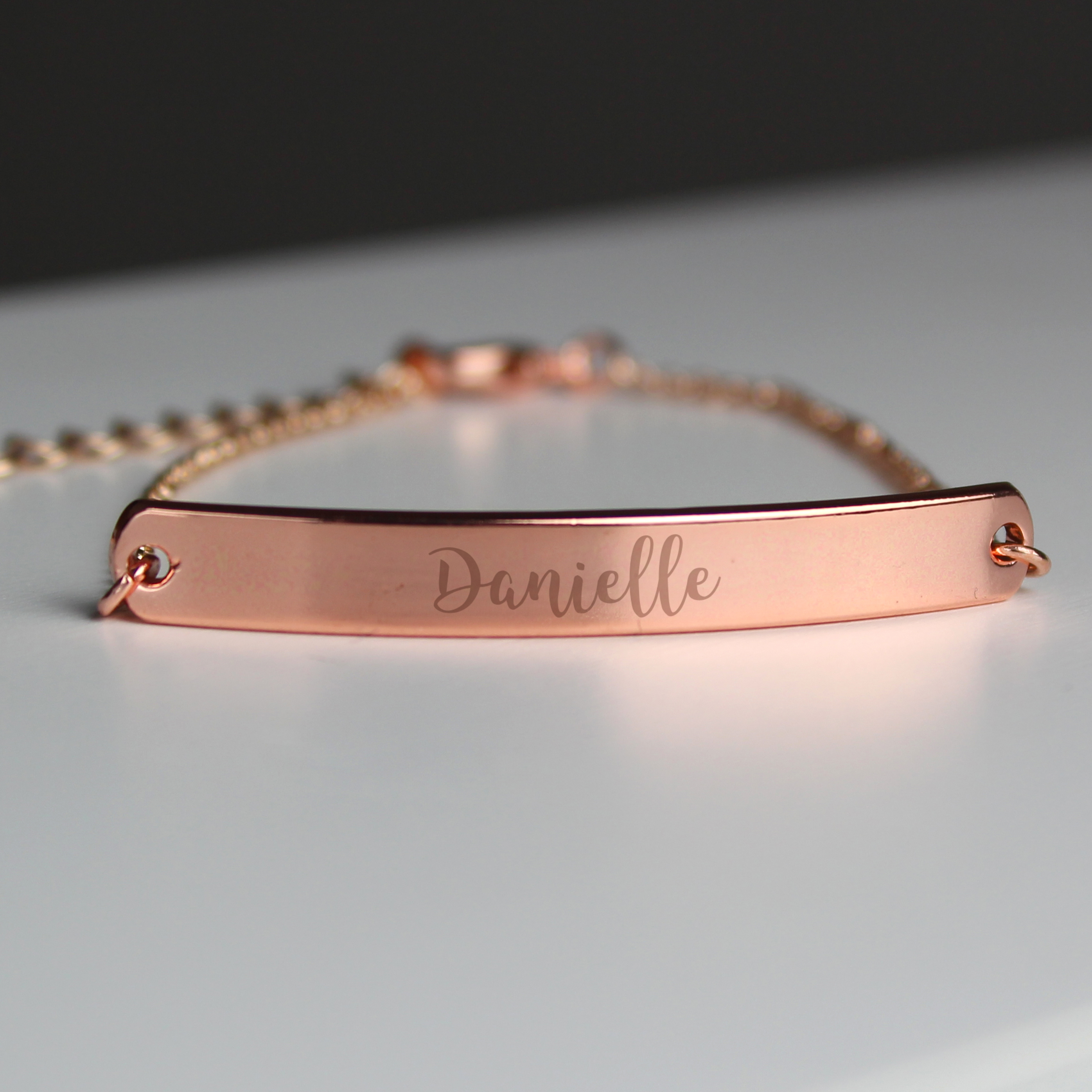Personalised Rose Gold ID Bracelet