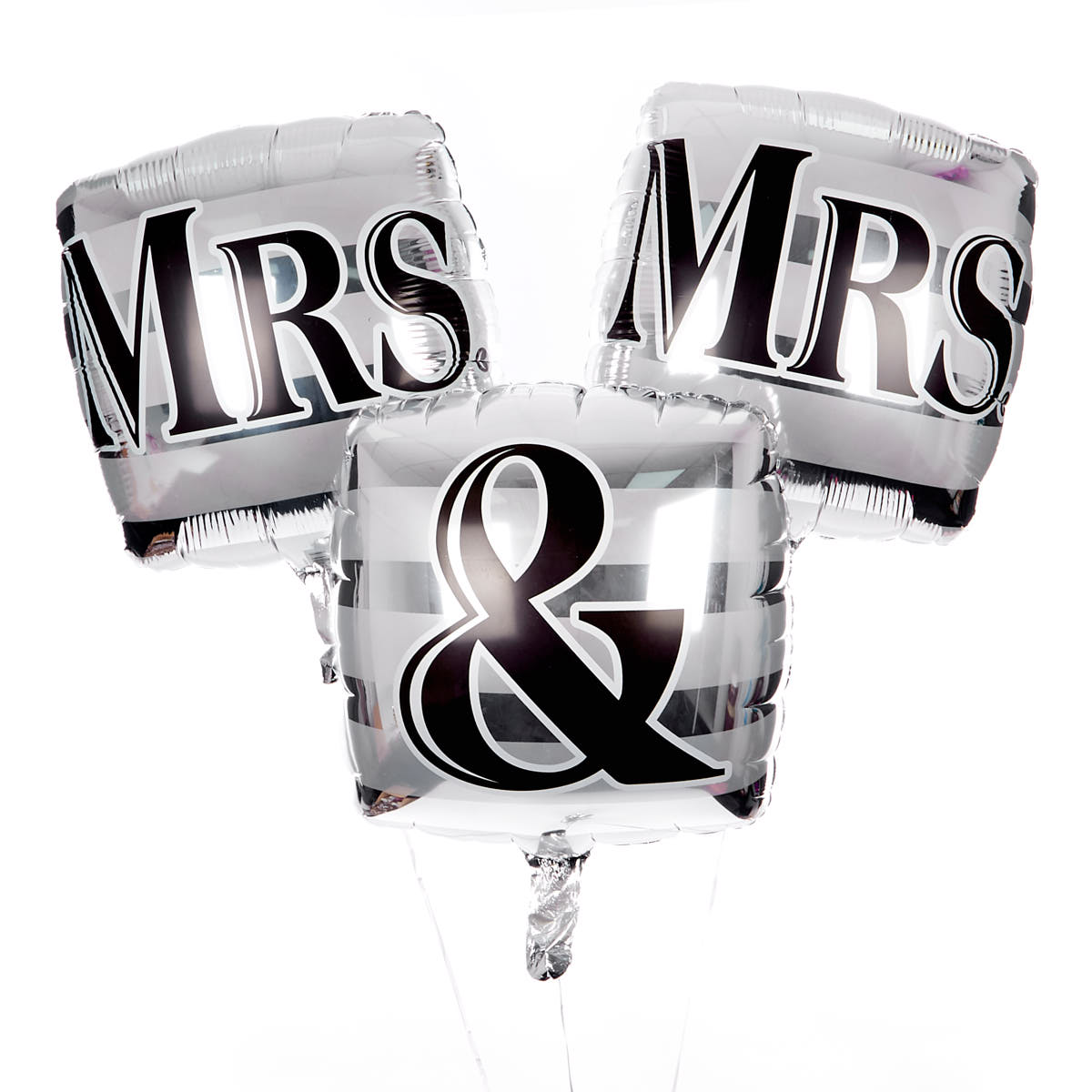 Square Mrs & Mrs Balloon Bouquet - DELIVERED INFLATED!