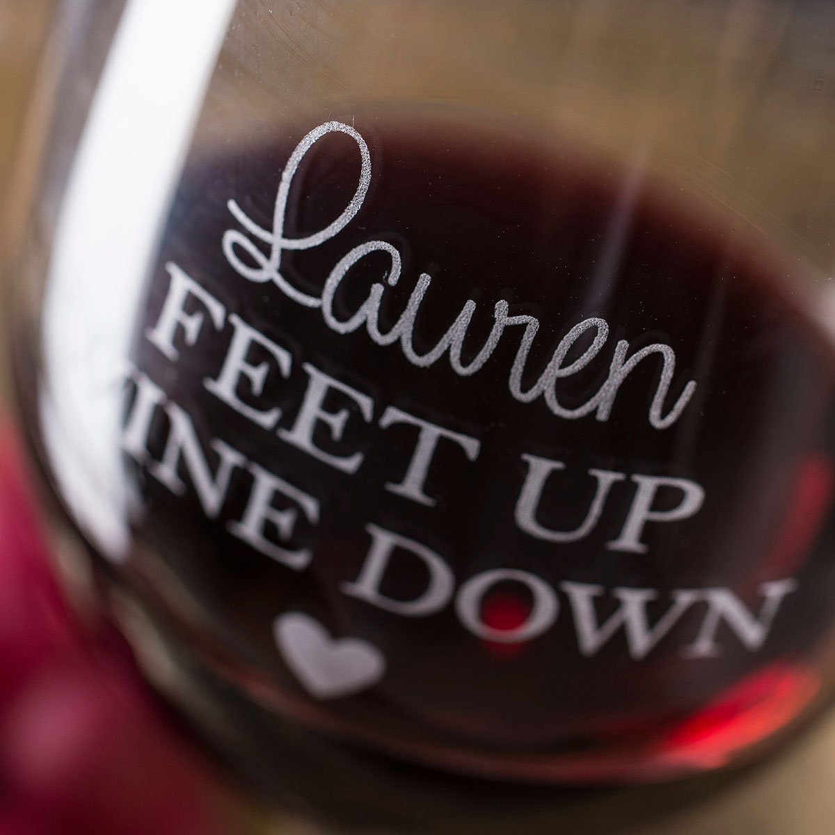 Personalised Wine Glass - Feet Up