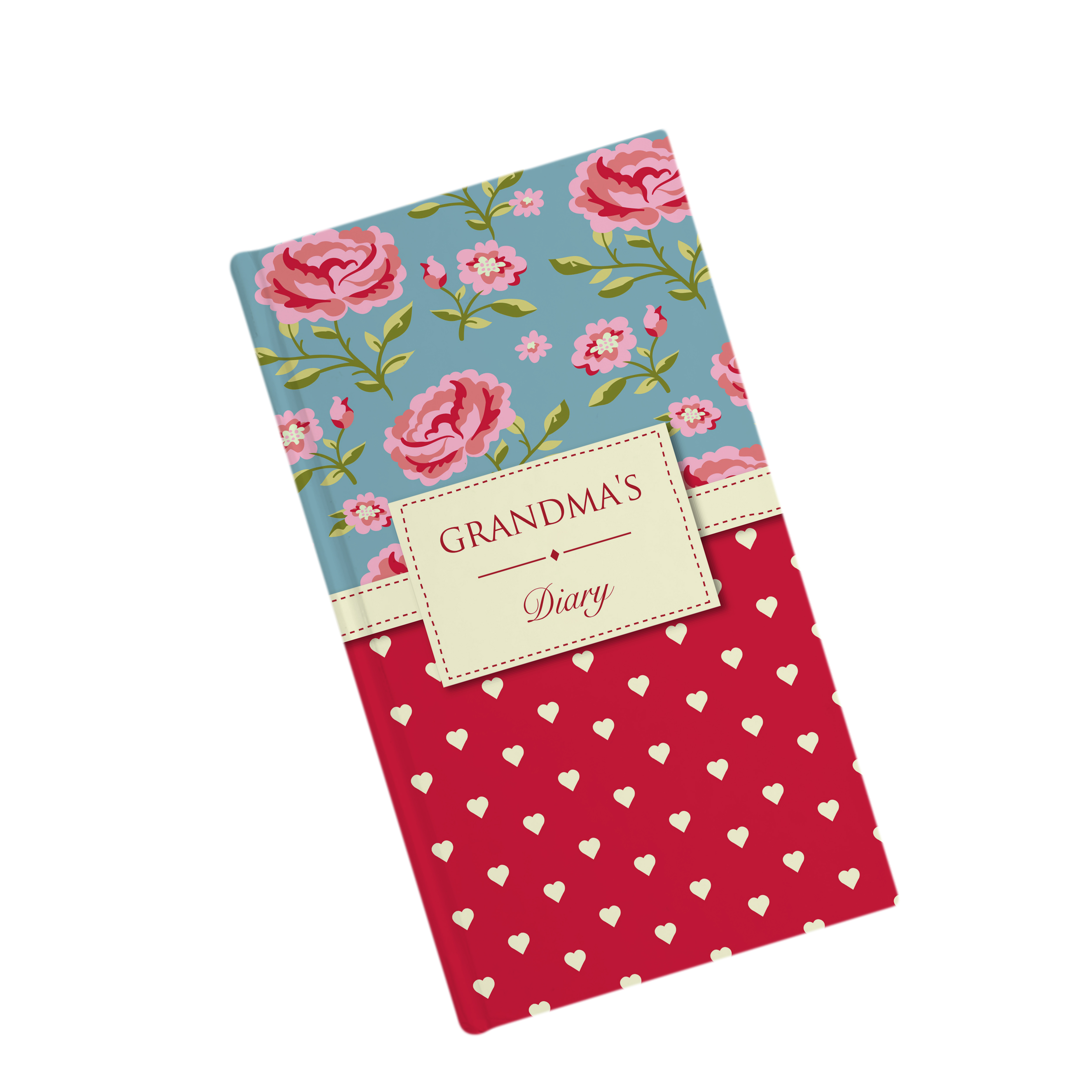 Personalised Slim Diary - Roses & Hearts test