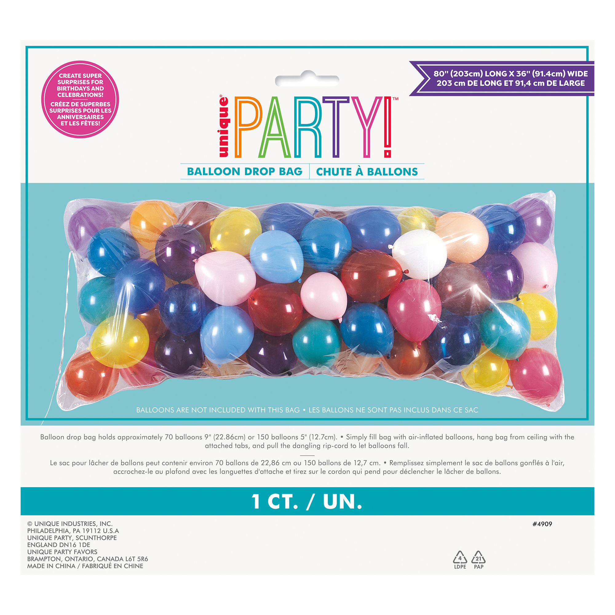Clear Balloon-Drop Bag