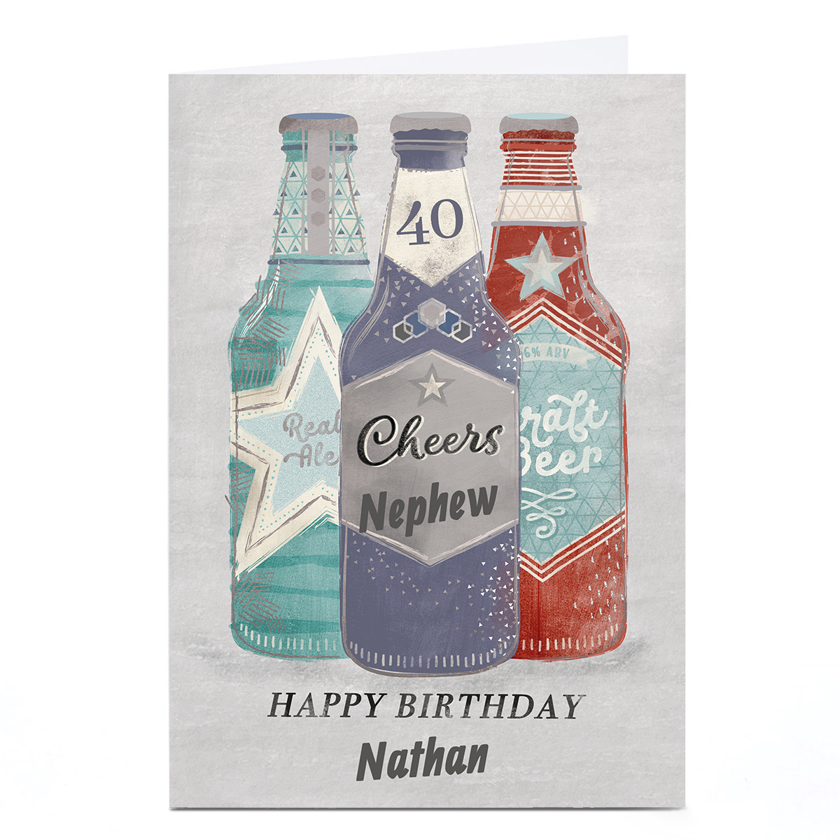 Personalised Birthday Card - Beers Any Relation & Age