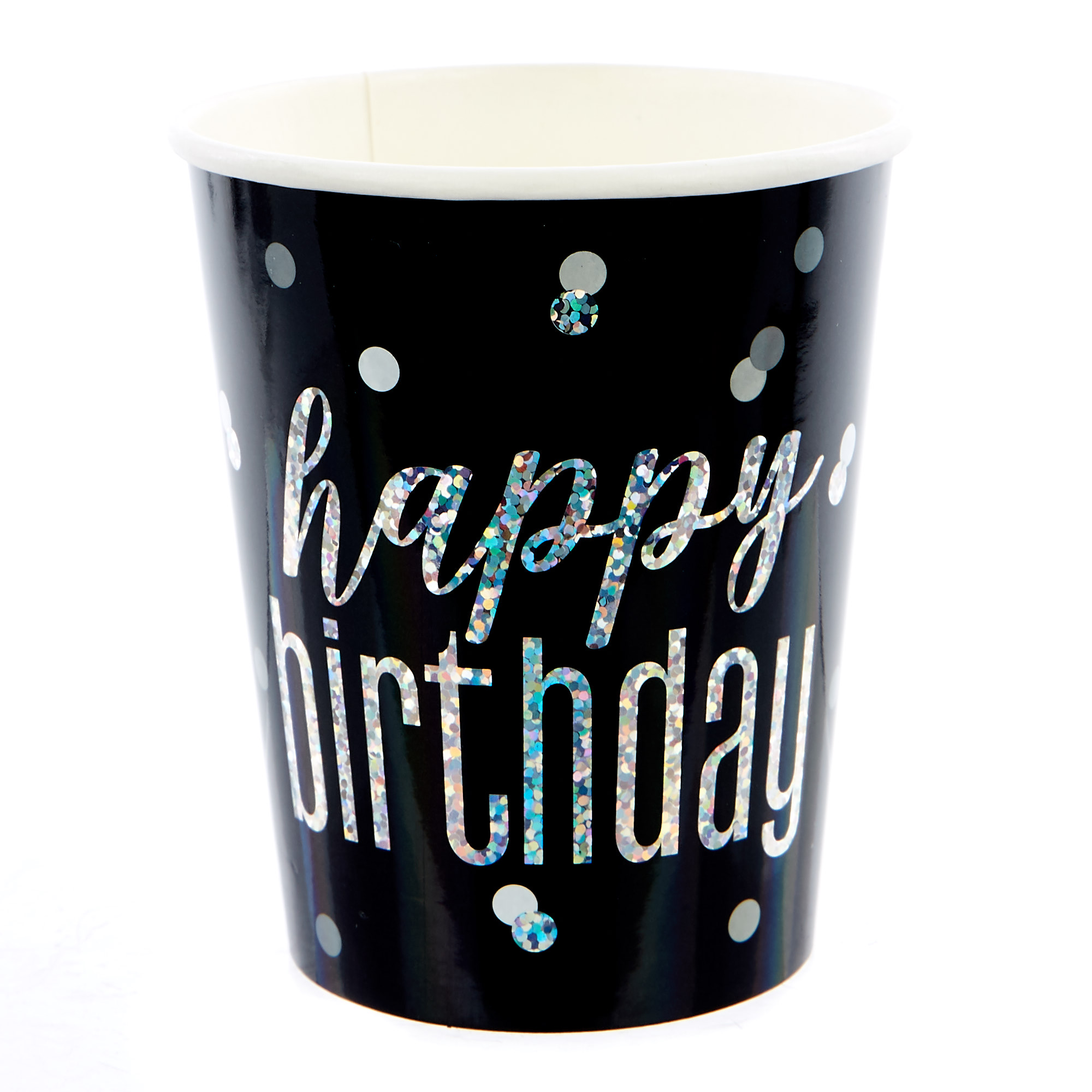 Black Happy Birthday Party Tableware & Decorations Bundle - 16 Guests