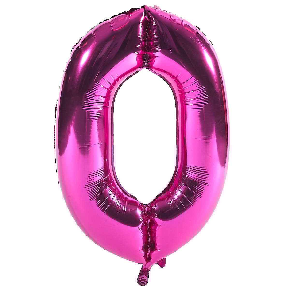 Age 30 Giant Foil helium Numeral Balloons - Pink (deflated)