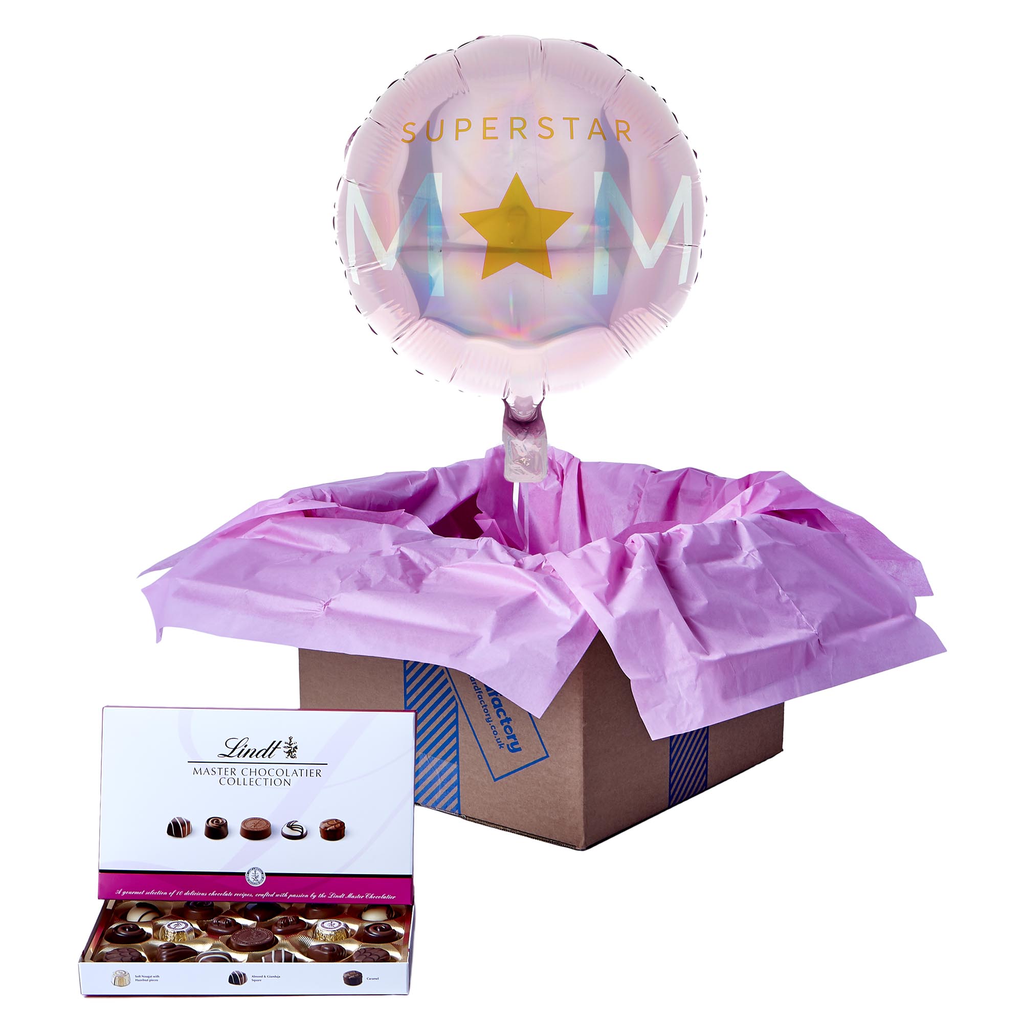 Superstar Mum Balloon & Lindt Chocolates - FREE GIFT CARD!