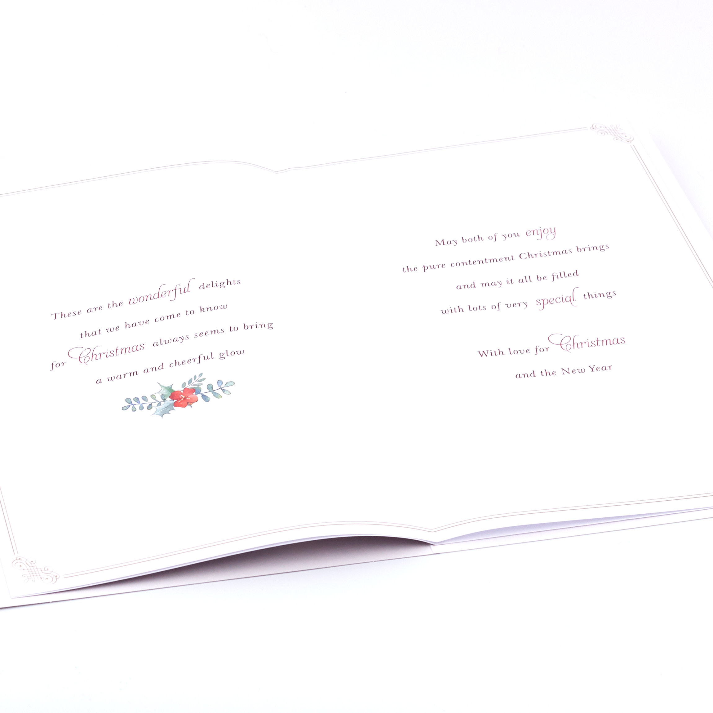Christmas Card - For Both Of You, Christmas Hanging Basket