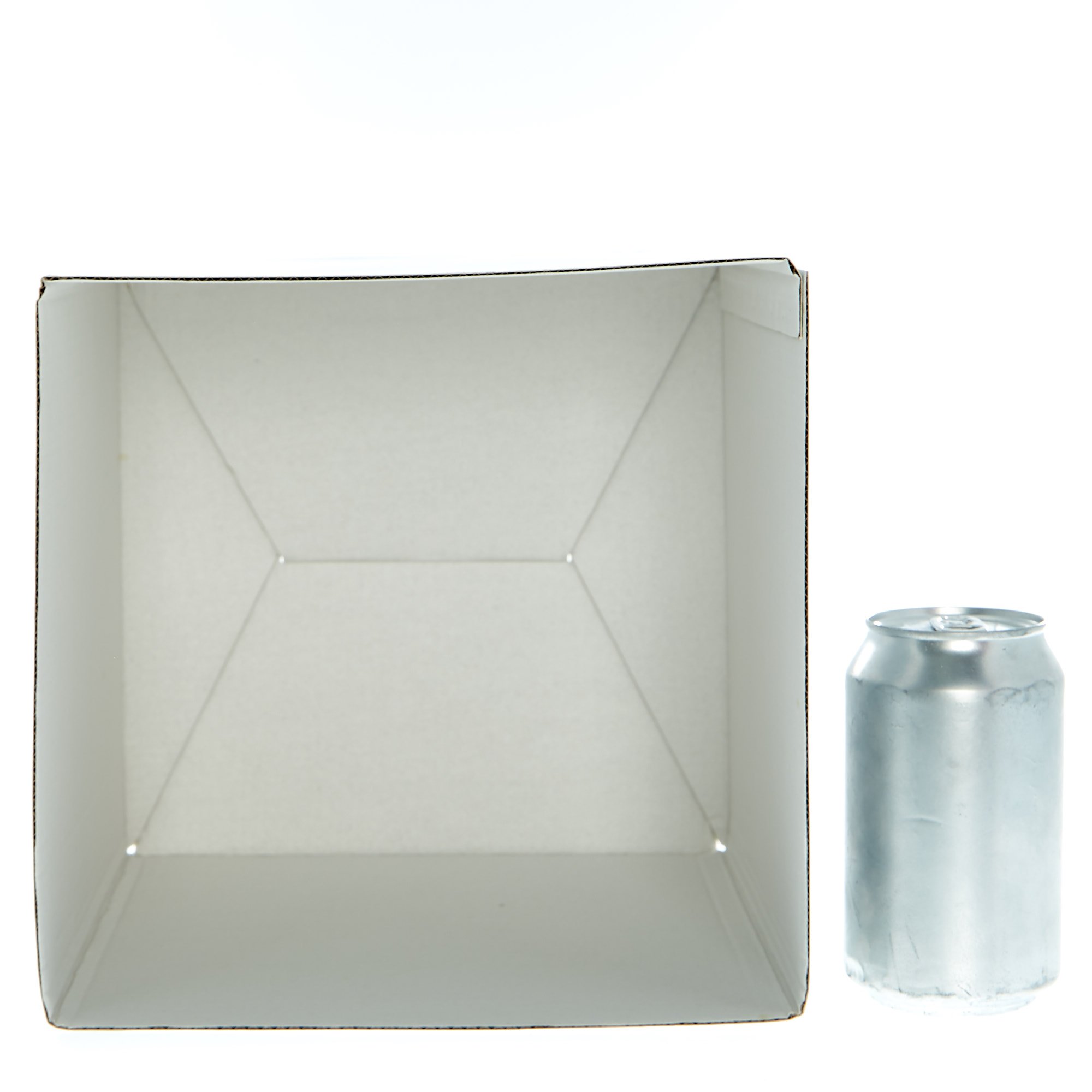 Large Silver & White Flat-Pack Christmas Gift Box 
