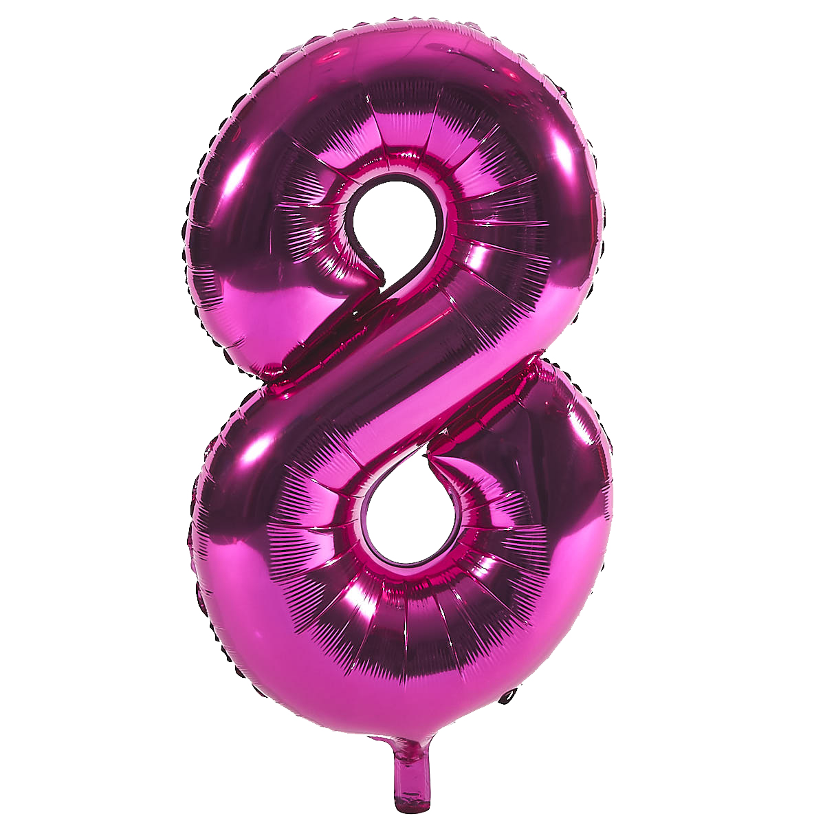 Age 80 Giant Foil Helium Numeral Balloons - Pink (deflated)